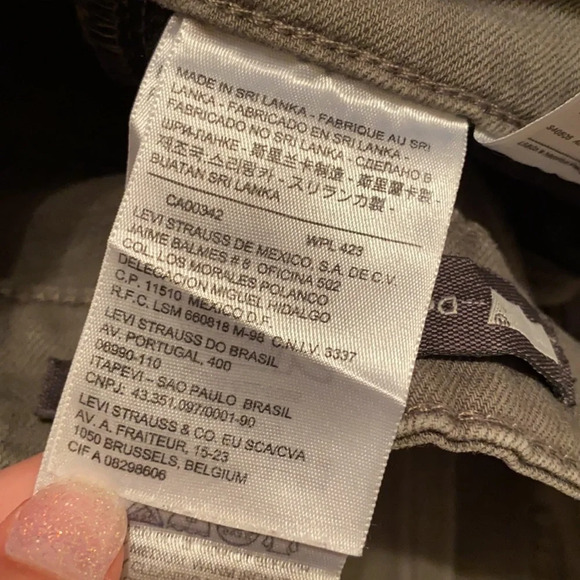 Levi’s Patterned Hunter green skinny - Picture 5 of 5